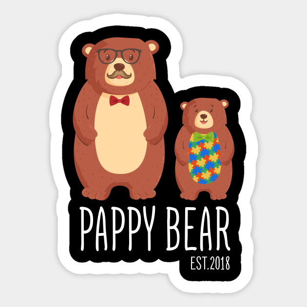 Sympathy Gifts Papa Bear Est PAPPY BEAR Sticker by KittleAmandass